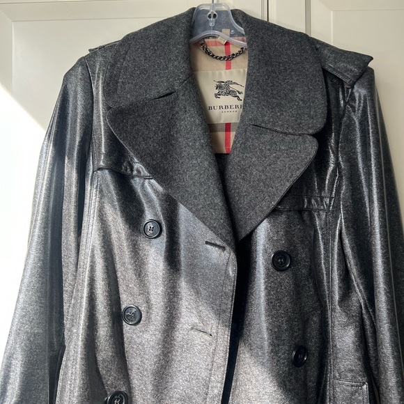 Burberry Wool Coated Trench Coat - Picture 2 of 6